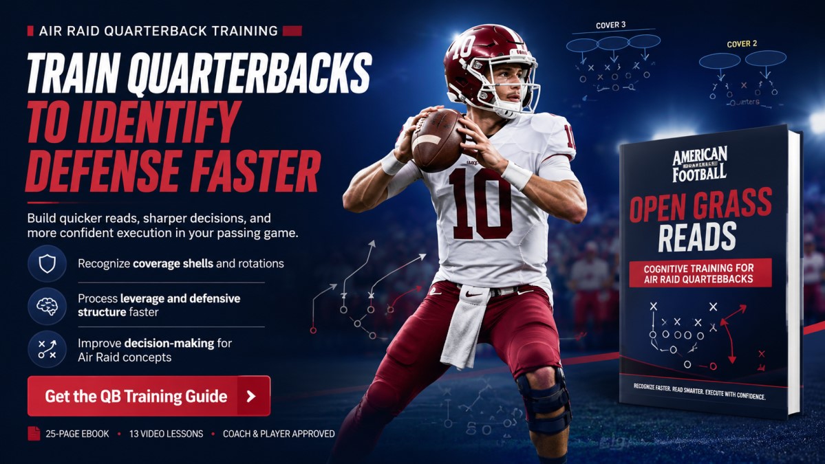 Open Grass Reads Air Raid quarterback training eBook cover